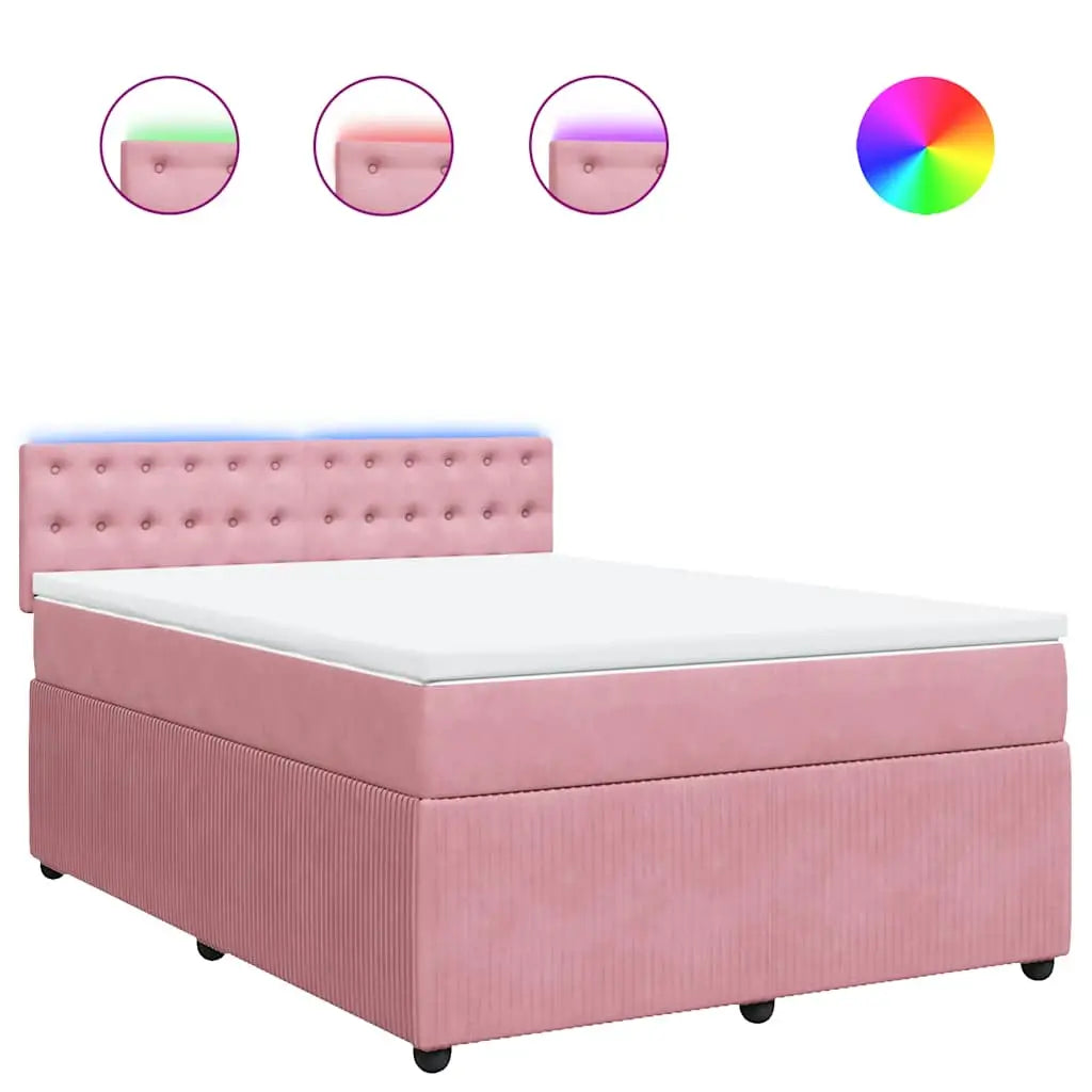Sommier à lattes de lit avec matelas Rose 160x200 cm Velours - XIOS