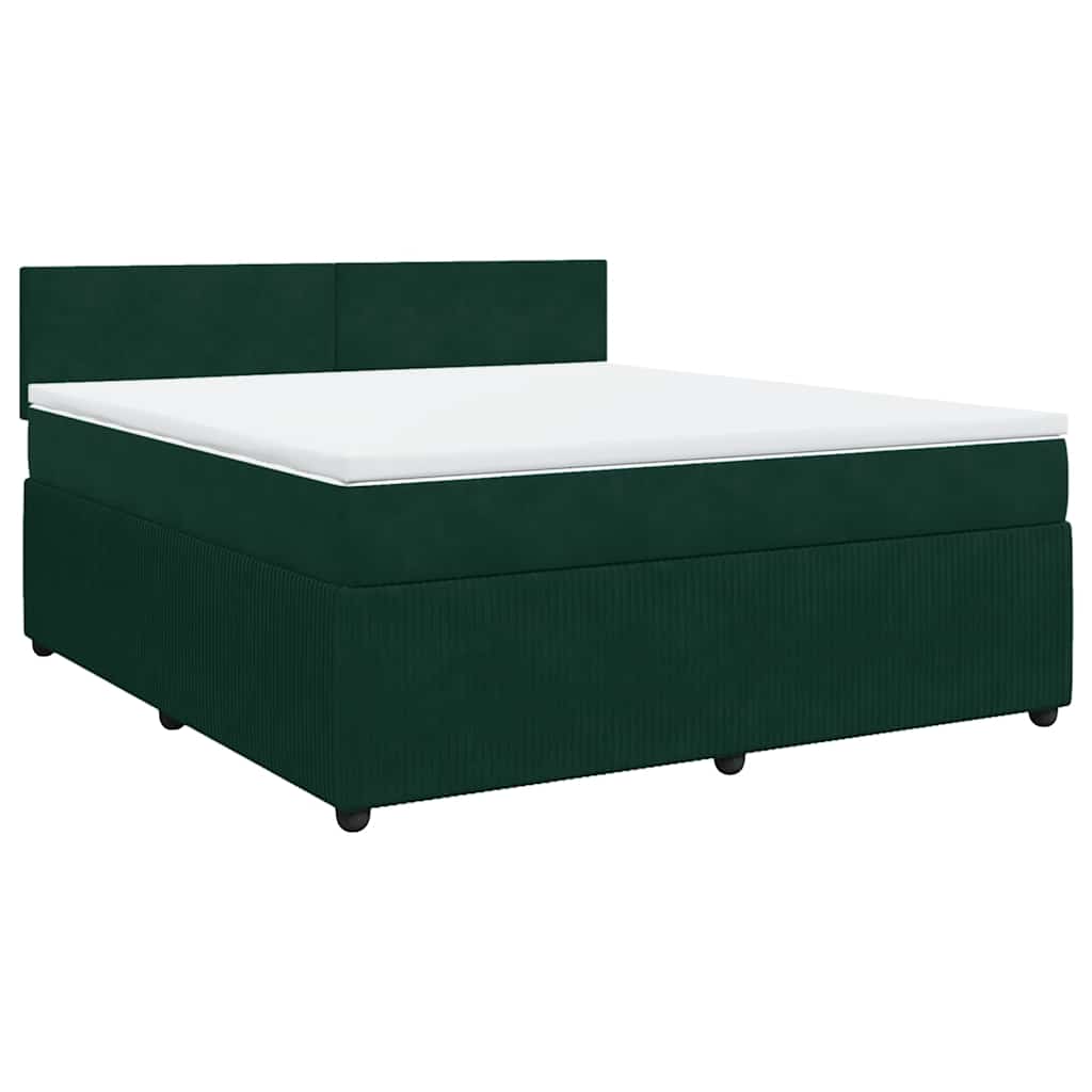 Sommier à lattes de lit et matelas Vert foncé 180x200cm Velours - XIOS