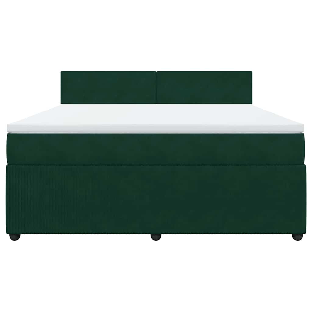 Sommier à lattes de lit et matelas Vert foncé 180x200cm Velours - XIOS