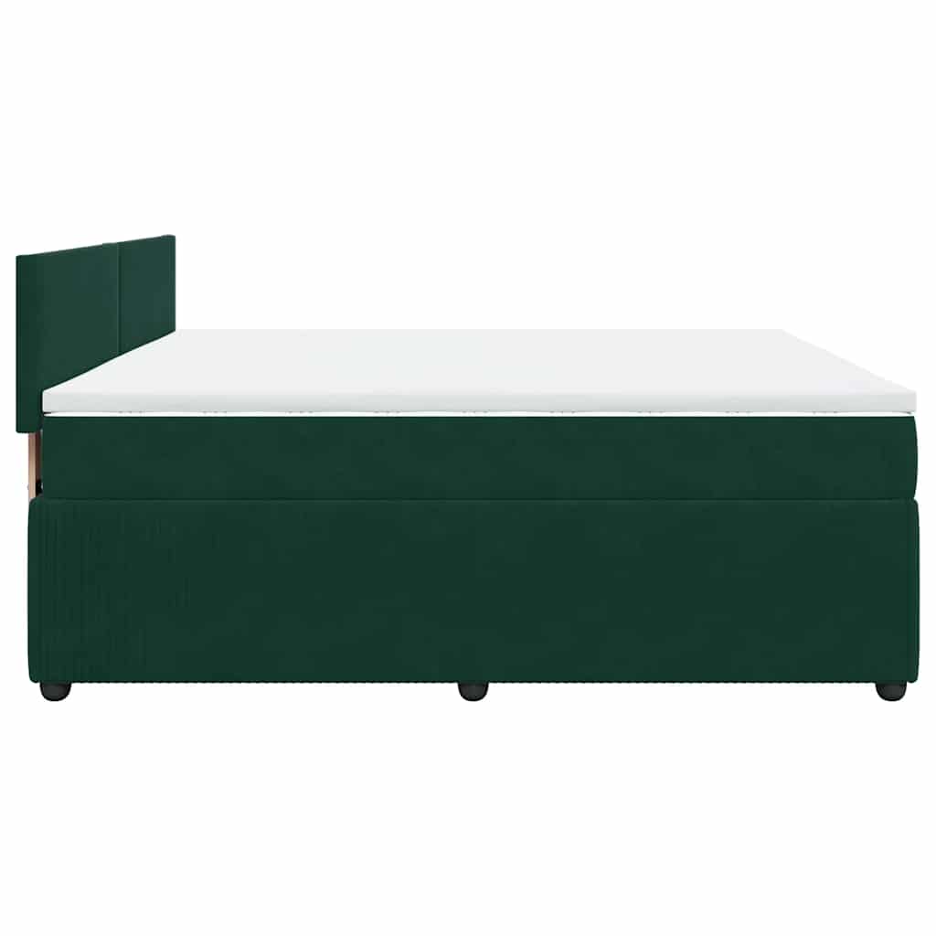 Sommier à lattes de lit et matelas Vert foncé 180x200cm Velours - XIOS