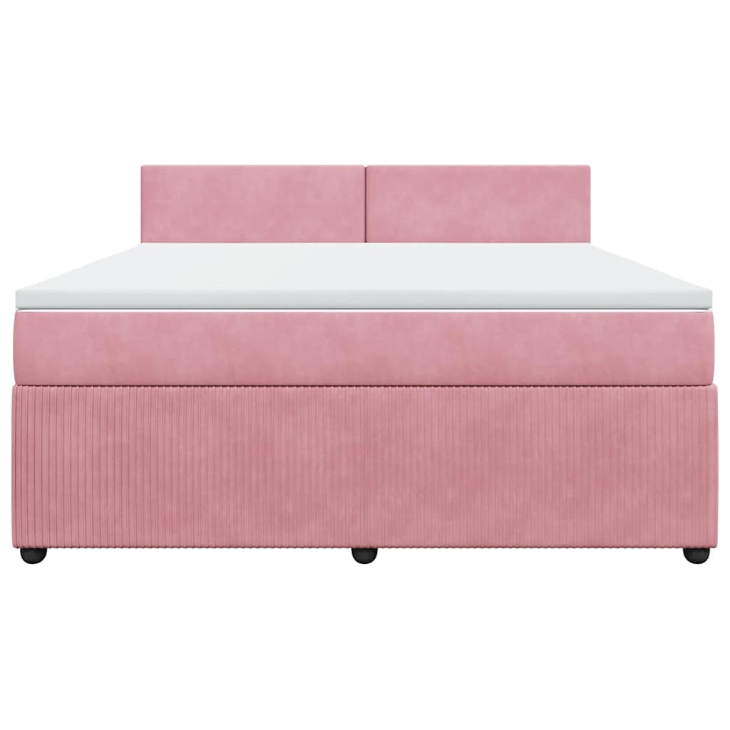 Sommier à lattes de lit avec matelas Rose 180x200 cm Velours - XIOS