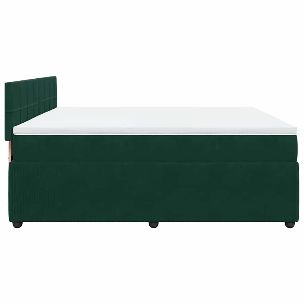 Sommier à lattes de lit et matelas Vert foncé 180x200cm Velours - XIOS