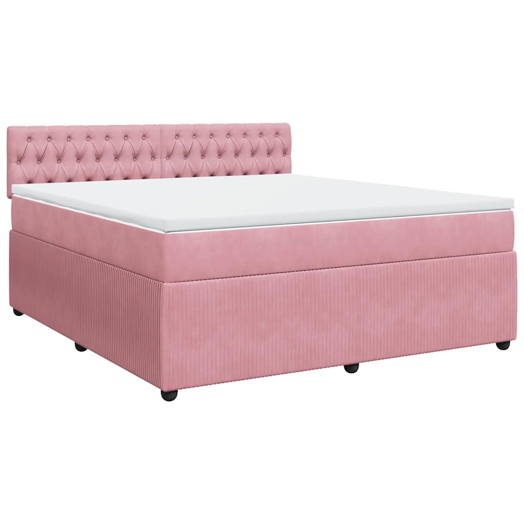 Sommier à lattes de lit avec matelas Rose 180x200 cm Velours - XIOS