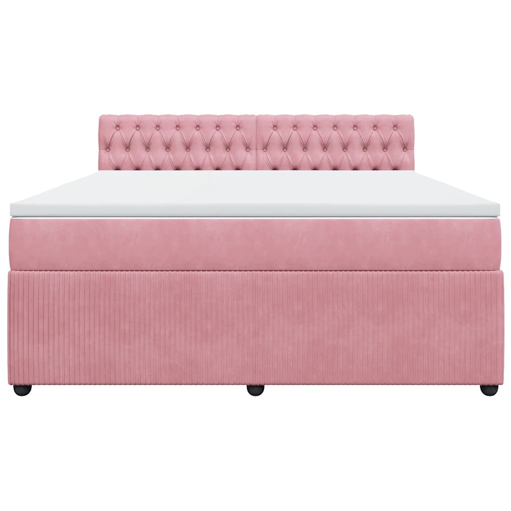 Sommier à lattes de lit avec matelas Rose 180x200 cm Velours - XIOS