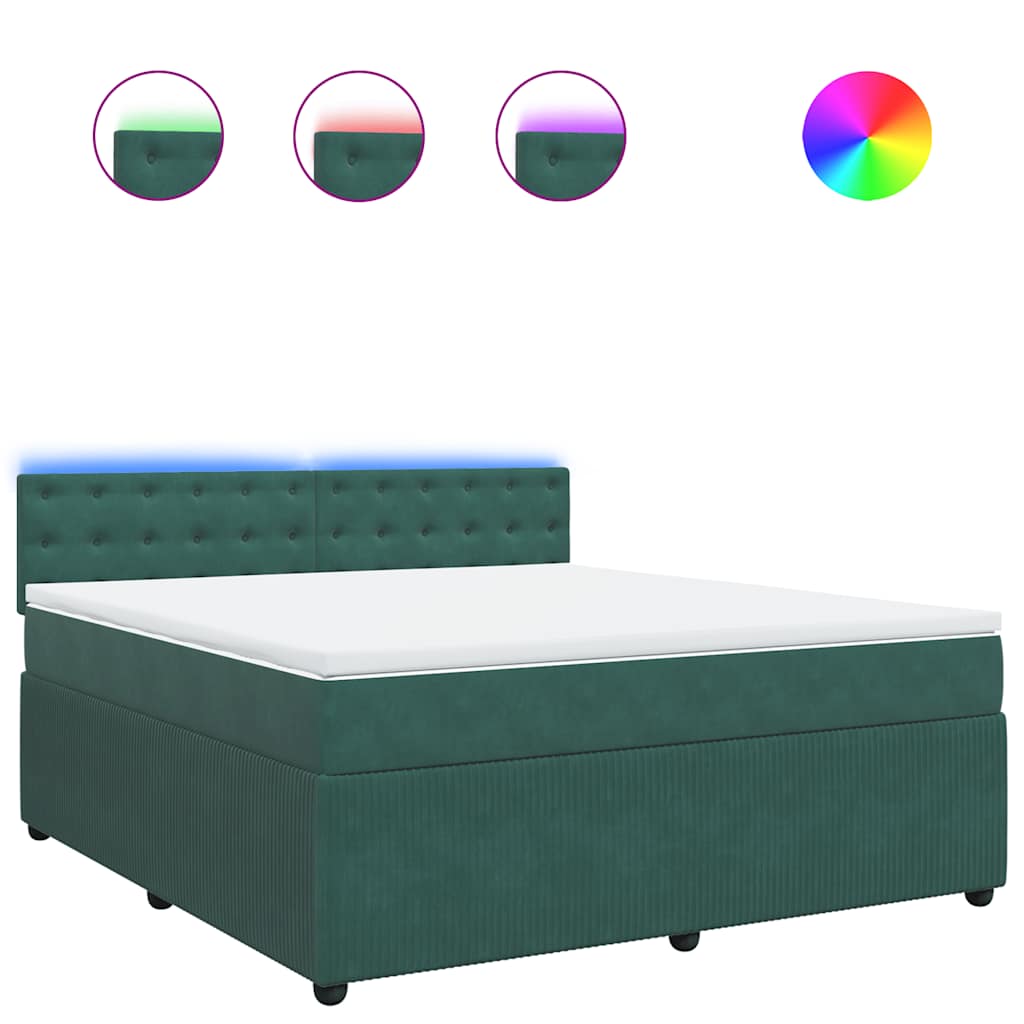 Sommier à lattes de lit et matelas Vert foncé 180x200cm Velours - XIOS