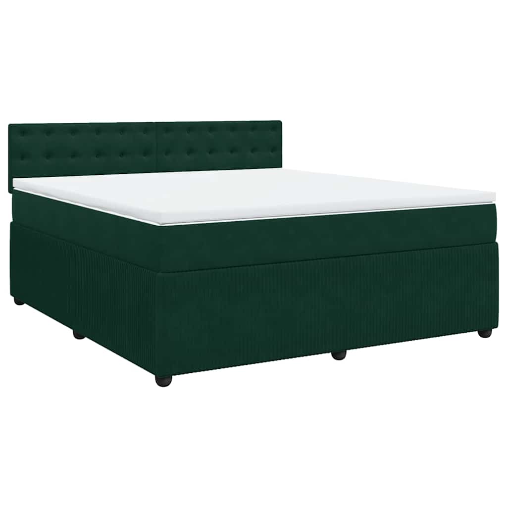 Sommier à lattes de lit et matelas Vert foncé 180x200cm Velours - XIOS