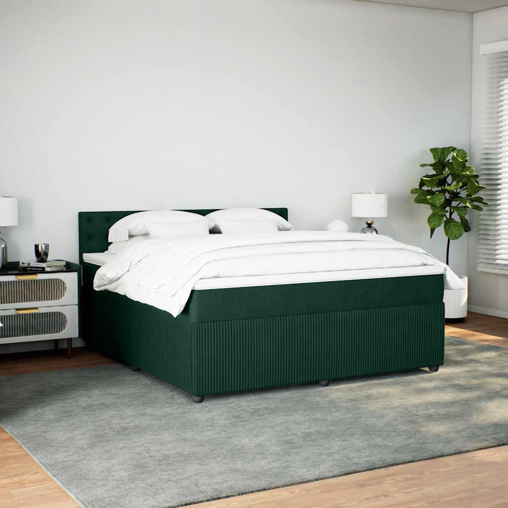 Sommier à lattes de lit et matelas Vert foncé 180x200cm Velours - XIOS