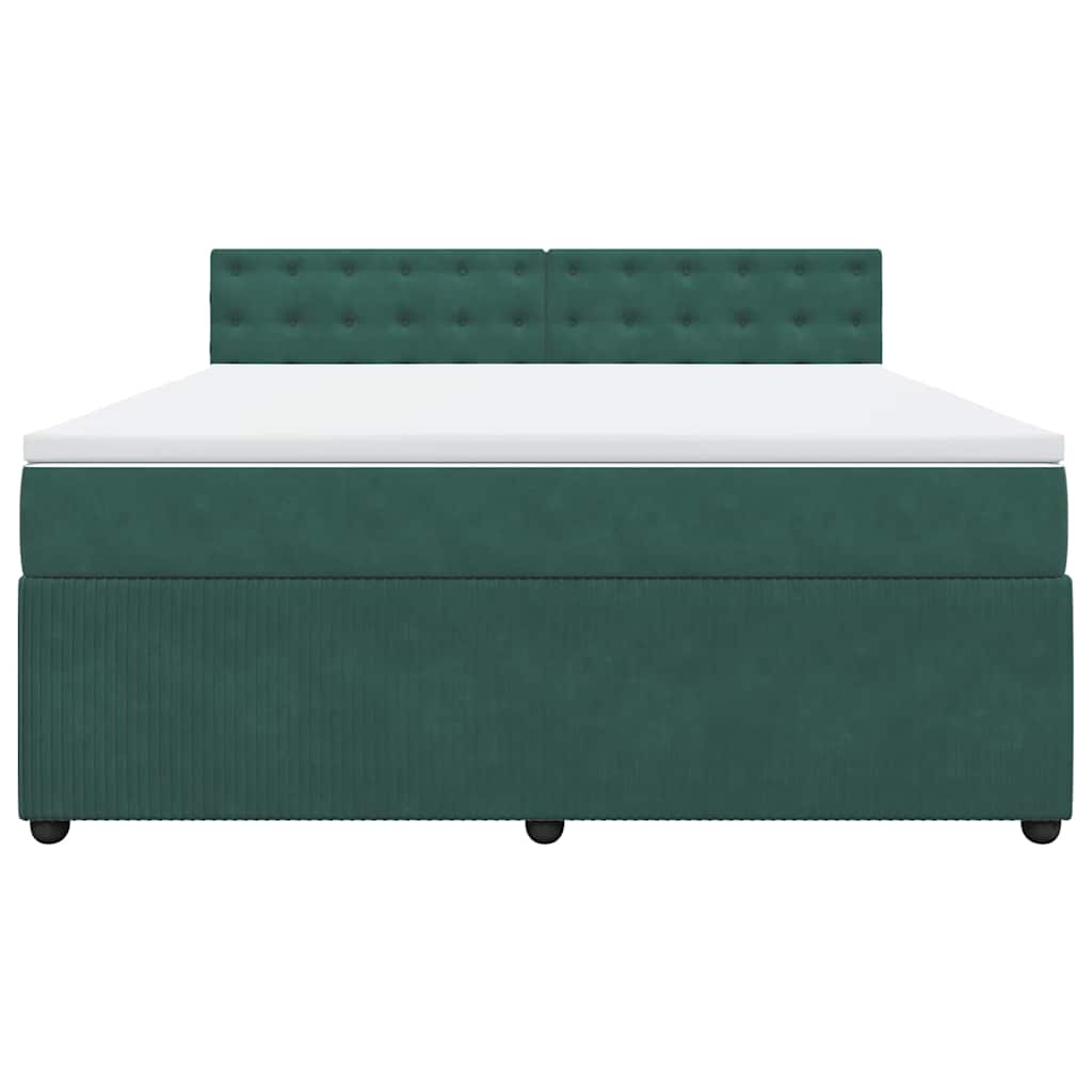 Sommier à lattes de lit et matelas Vert foncé 180x200cm Velours - XIOS