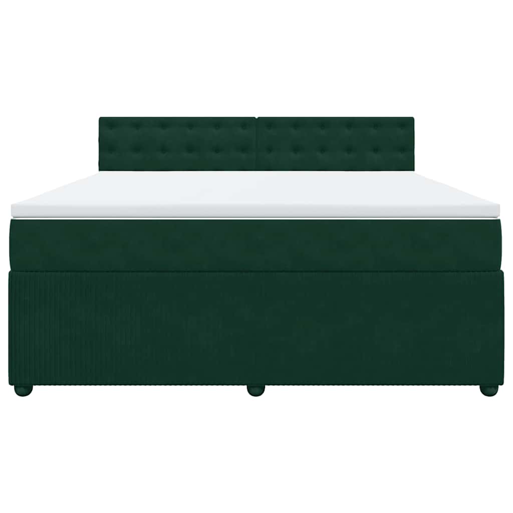 Sommier à lattes de lit et matelas Vert foncé 180x200cm Velours - XIOS