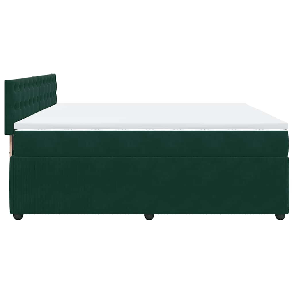 Sommier à lattes de lit et matelas Vert foncé 180x200cm Velours - XIOS