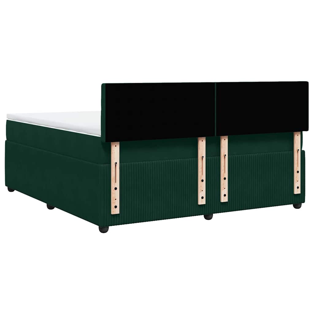 Sommier à lattes de lit et matelas Vert foncé 180x200cm Velours - XIOS