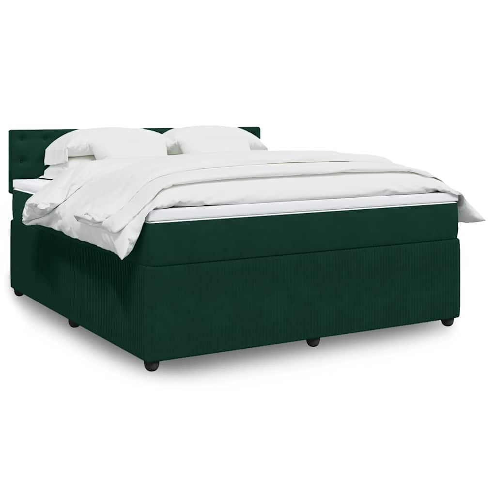 Sommier à lattes de lit et matelas Vert foncé 180x200cm Velours - XIOS