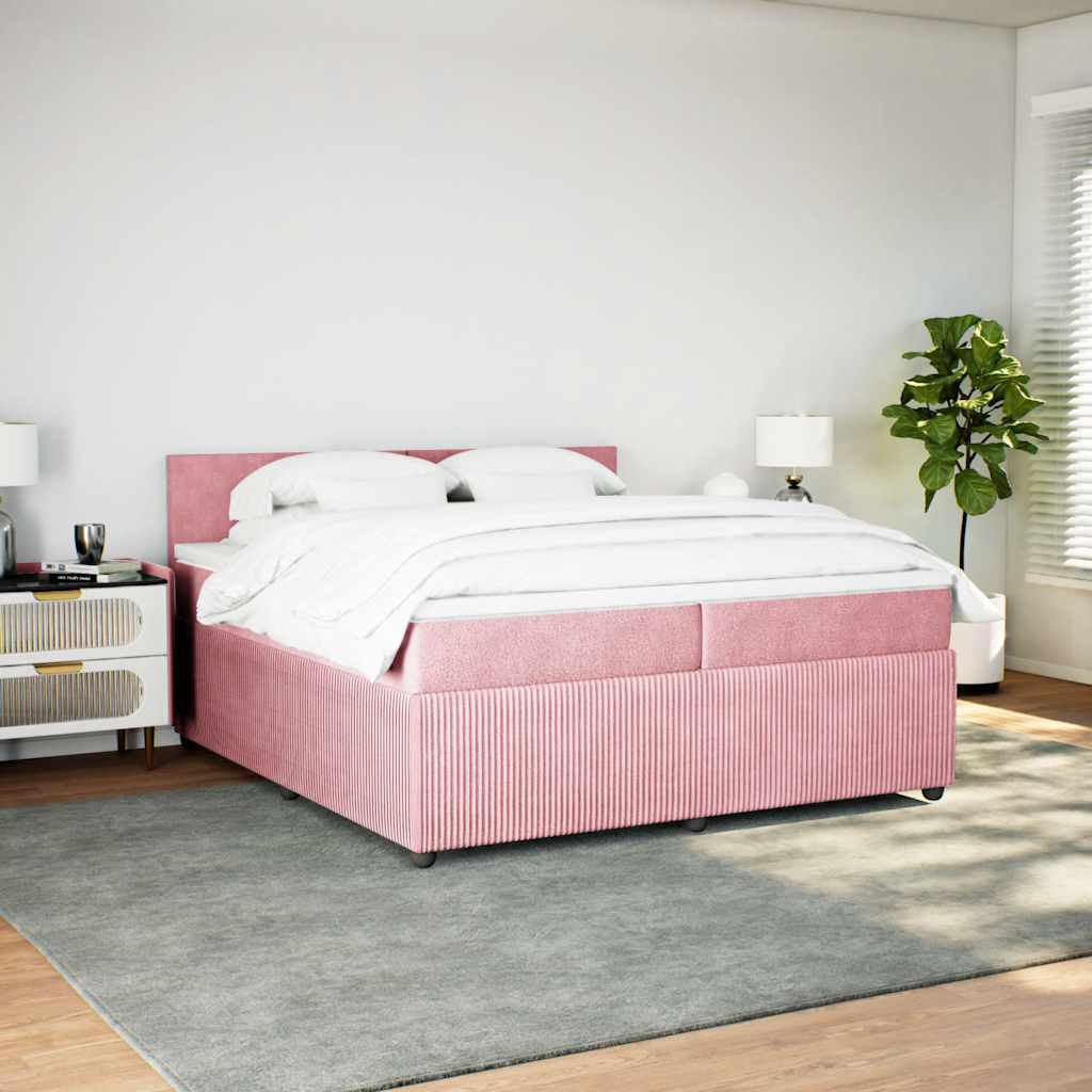 Sommier à lattes de lit avec matelas Rose 200x200 cm Velours - XIOS