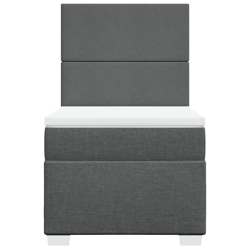 Sommier à lattes de lit avec matelas Gris foncé 80x200 cm Tissu - XIOS
