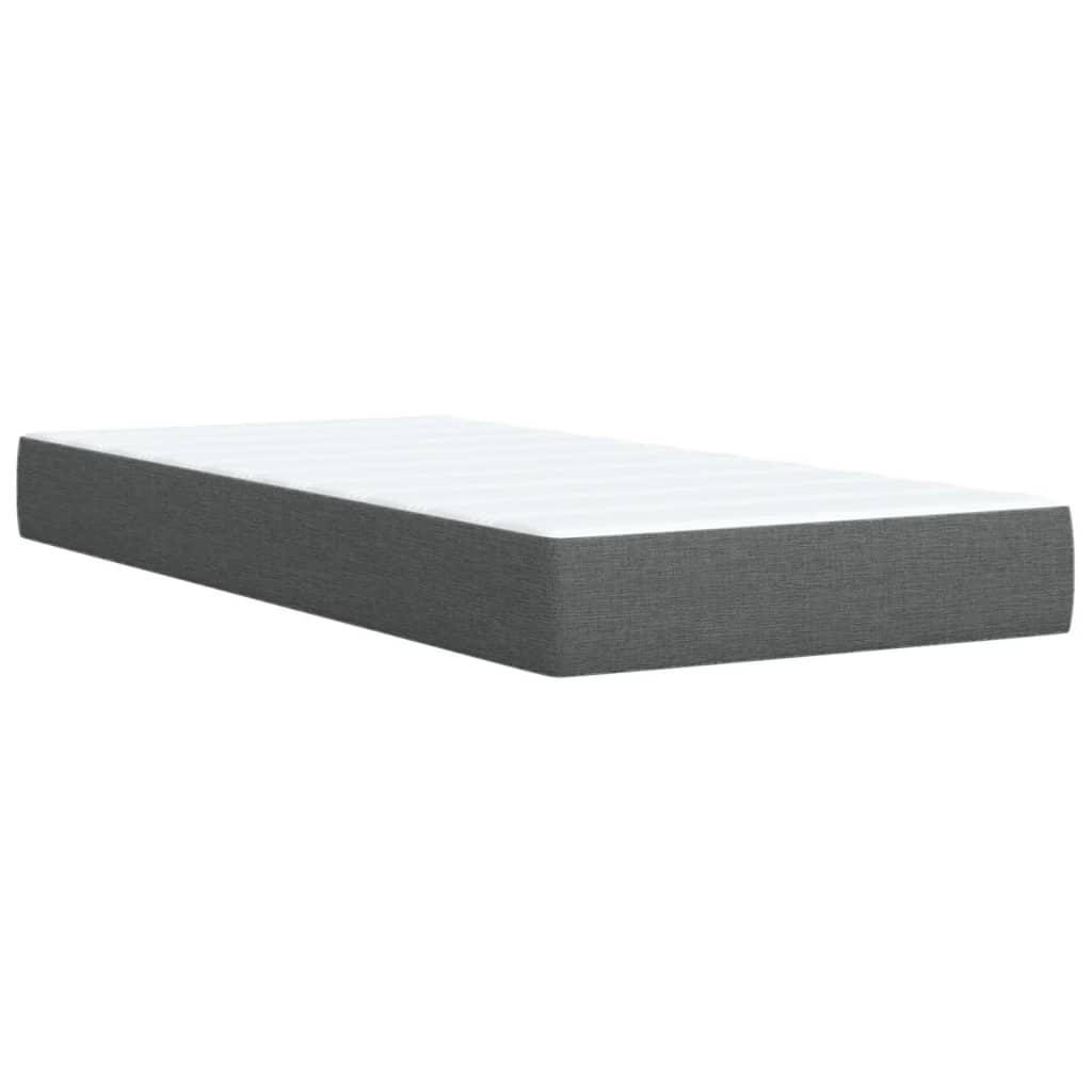 Sommier à lattes de lit avec matelas Gris foncé 80x200 cm Tissu - XIOS