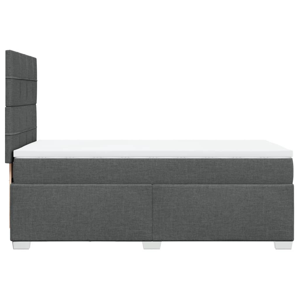 Sommier à lattes de lit avec matelas Gris foncé 80x200 cm Tissu - XIOS