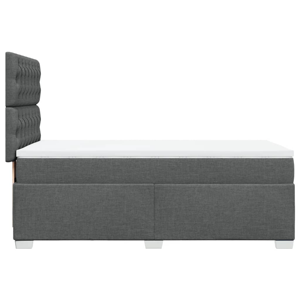 Sommier à lattes de lit avec matelas Gris foncé 80x200 cm Tissu - XIOS