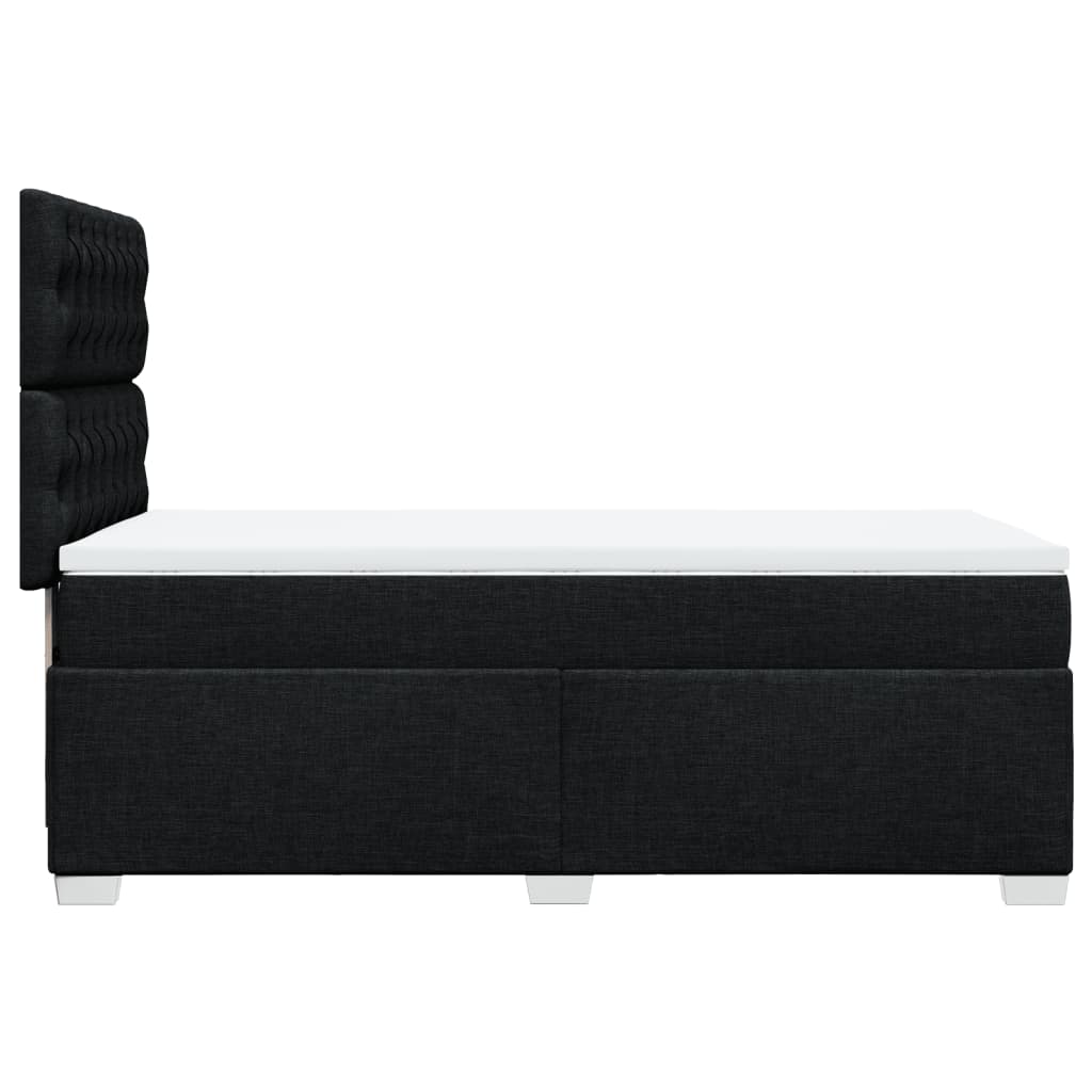 Sommier à lattes de lit et matelas Noir 80x200 cm Tissu - XIOS