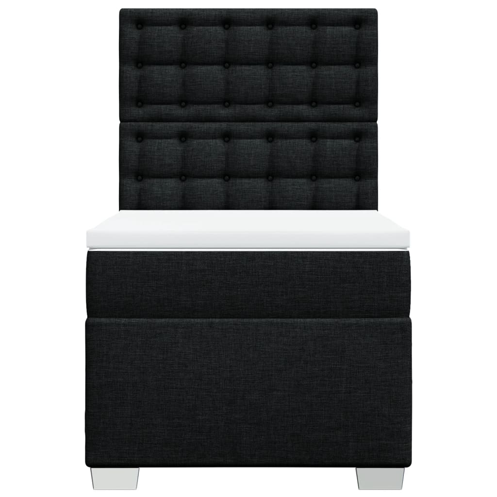 Sommier à lattes de lit et matelas Noir 80x200 cm Tissu - XIOS