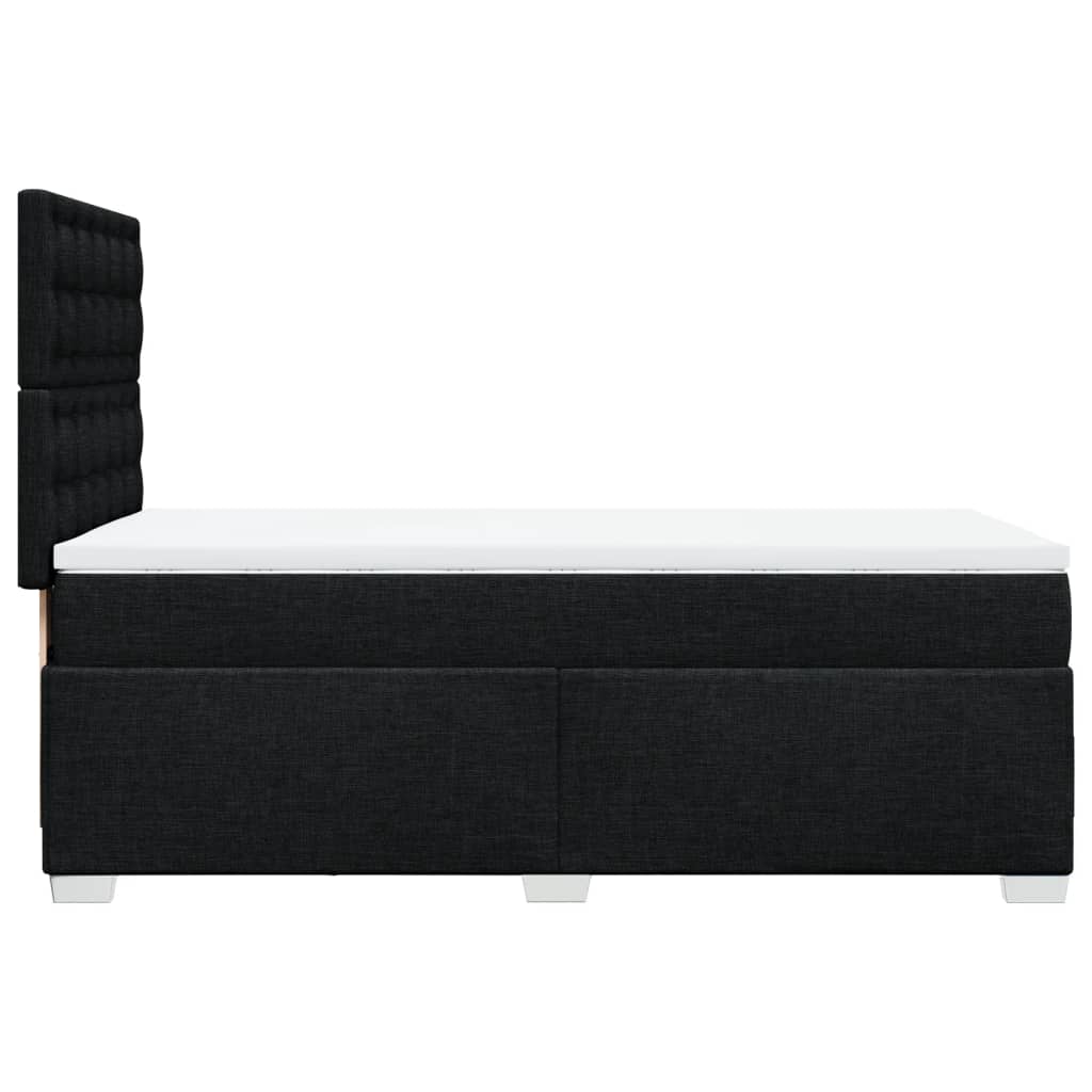 Sommier à lattes de lit et matelas Noir 80x200 cm Tissu - XIOS