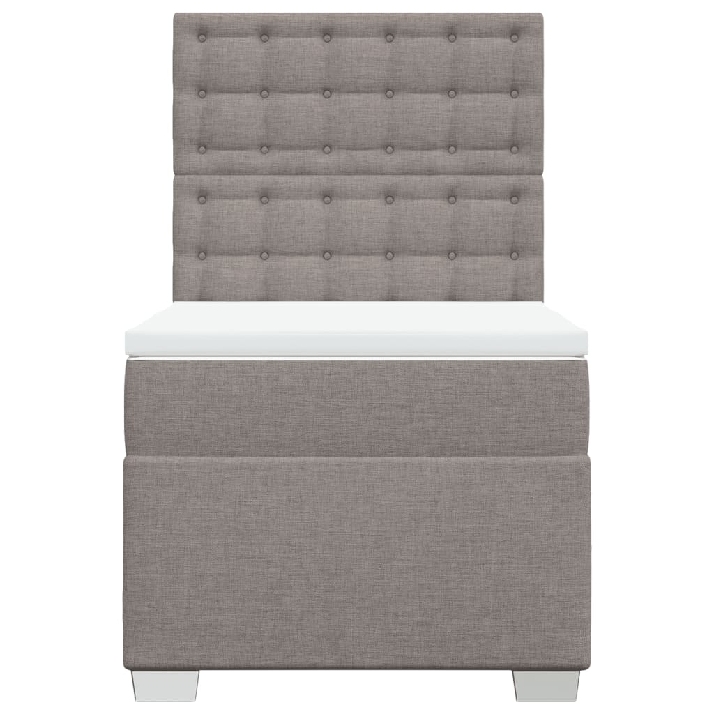 Sommier à lattes de lit avec matelas Taupe 80x200 cm Tissu - XIOS