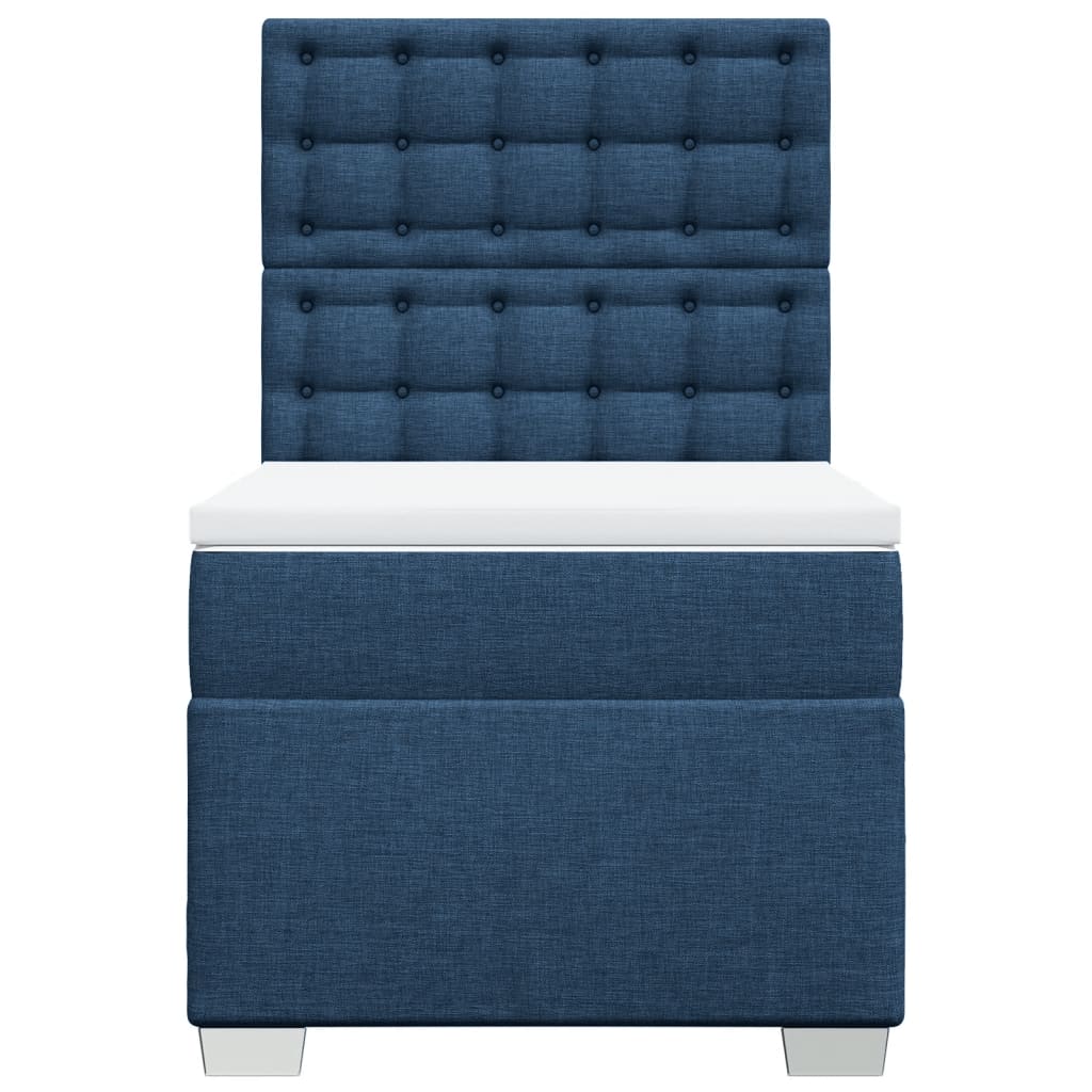 Sommier à lattes de lit avec matelas Bleu 80x200 cm Tissu - XIOS