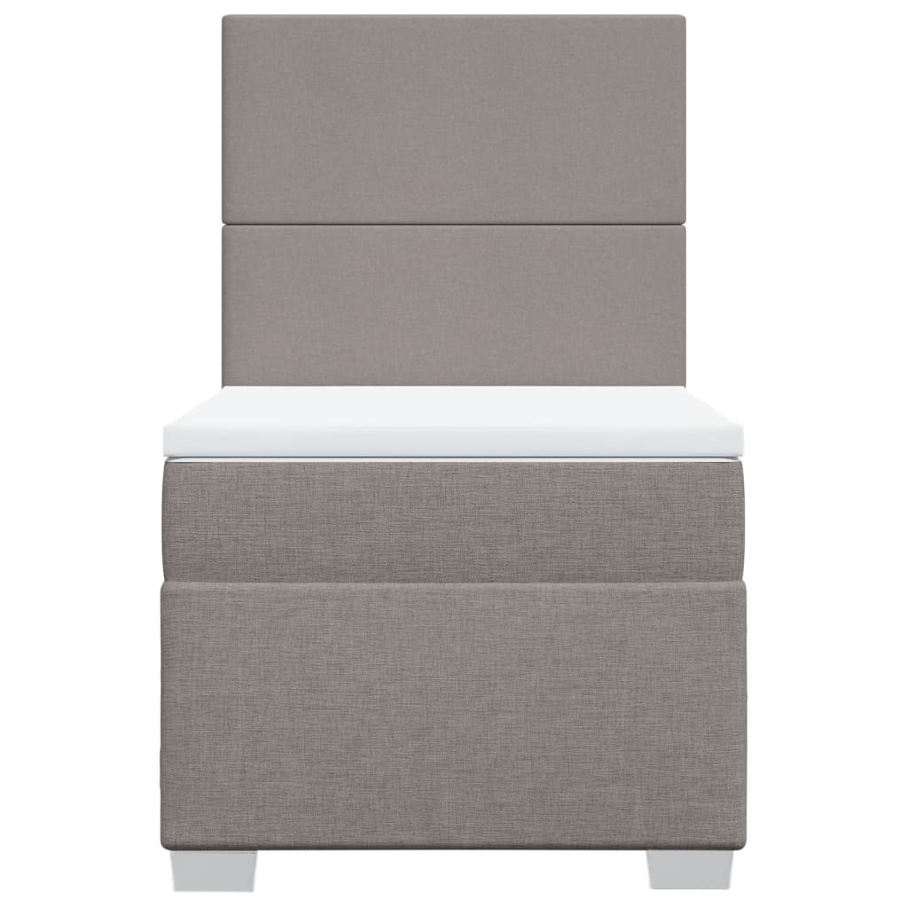 Sommier à lattes de lit avec matelas Taupe 90x190 cm Tissu - XIOS