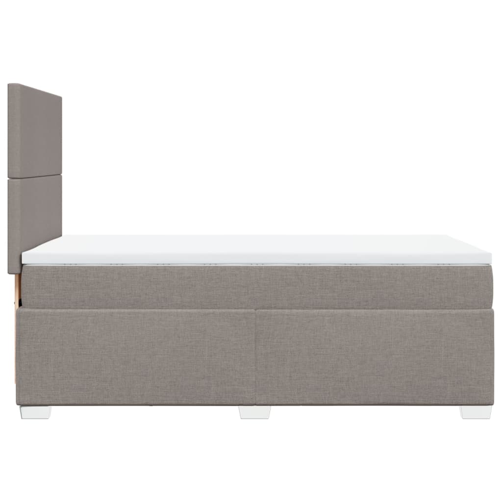 Sommier à lattes de lit avec matelas Taupe 90x190 cm Tissu - XIOS