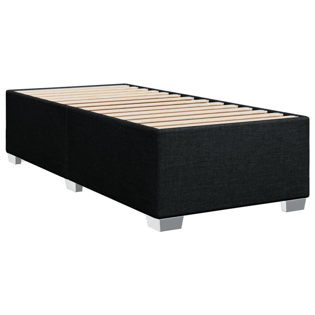 Sommier à lattes de lit avec matelas Noir 90x190 cm Tissu - XIOS