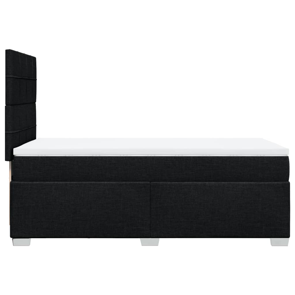 Sommier à lattes de lit avec matelas Noir 90x190 cm Tissu - XIOS