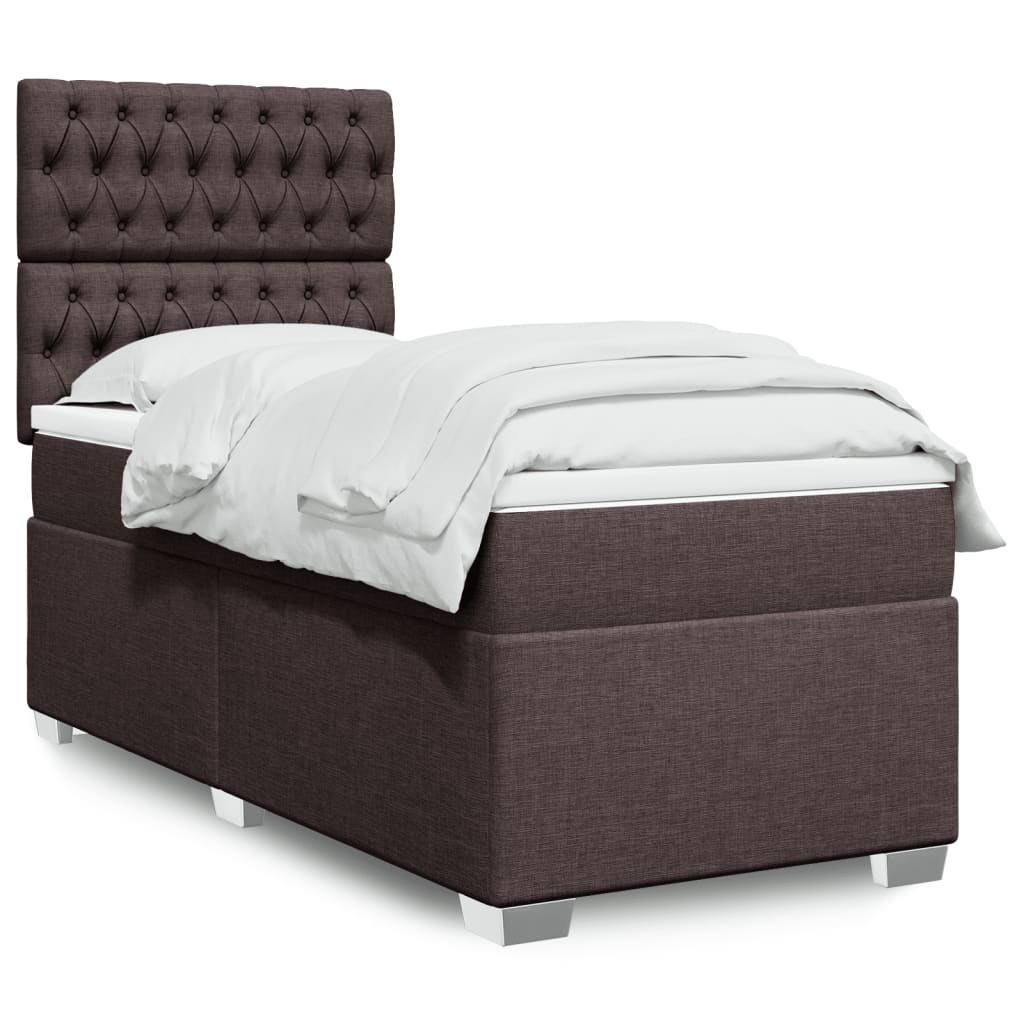 Sommier à lattes de lit avec matelas Marron foncé 90x190 cm - XIOS