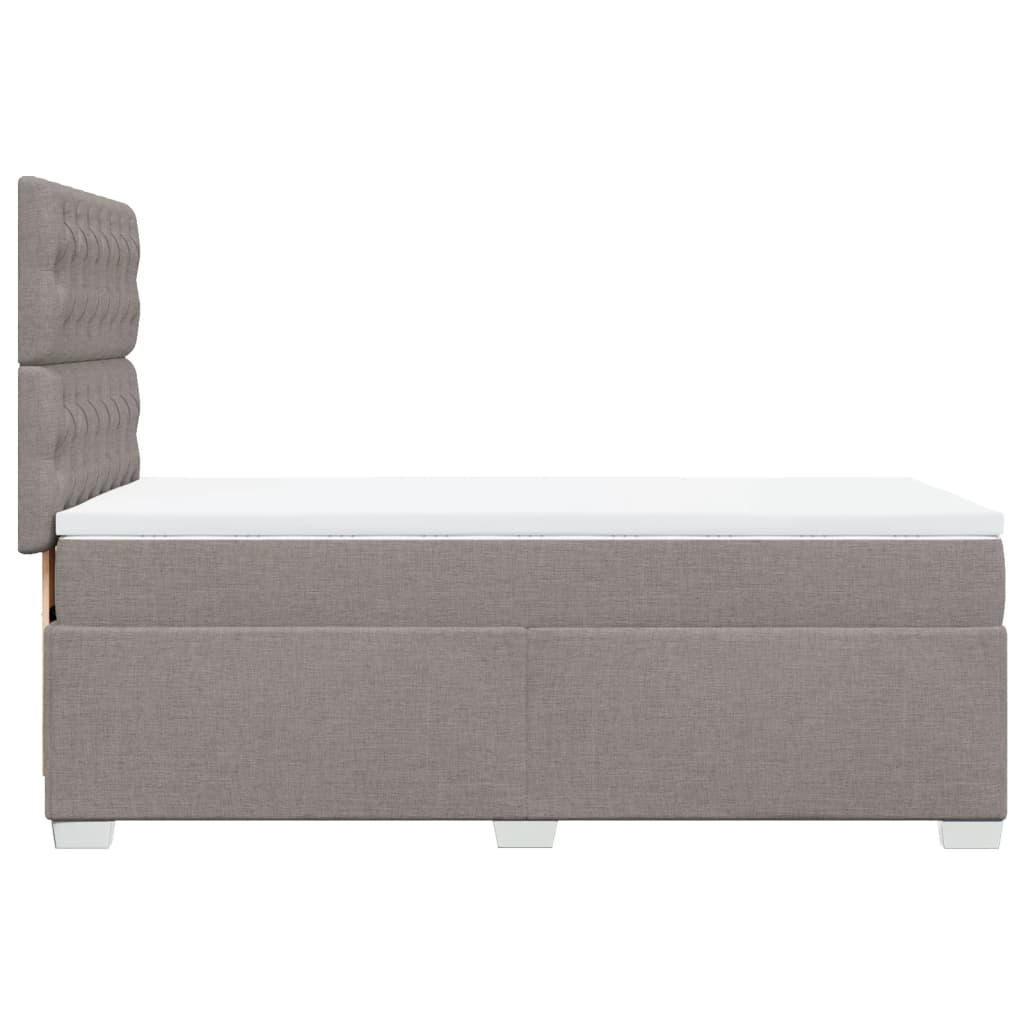 Sommier à lattes de lit avec matelas Taupe 90x190 cm Tissu - XIOS