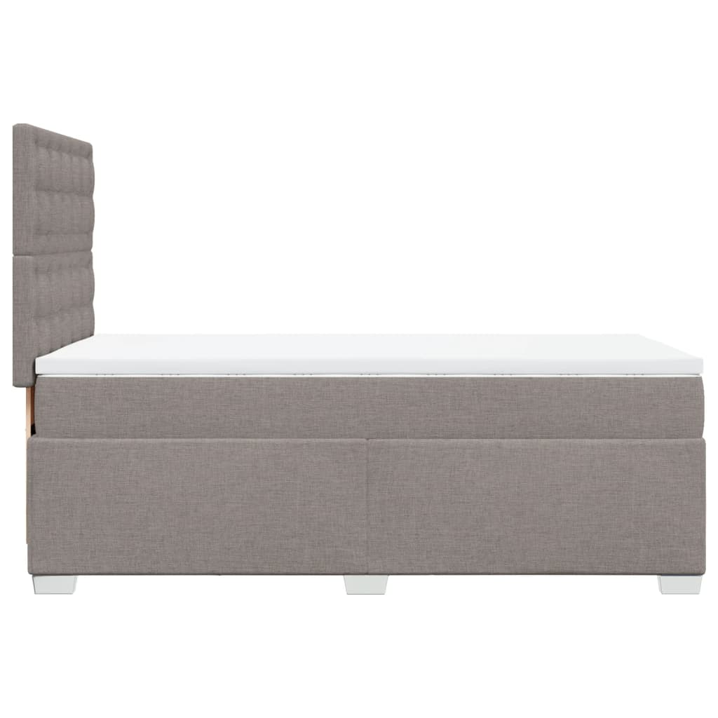 Sommier à lattes de lit avec matelas Taupe 90x190 cm Tissu - XIOS