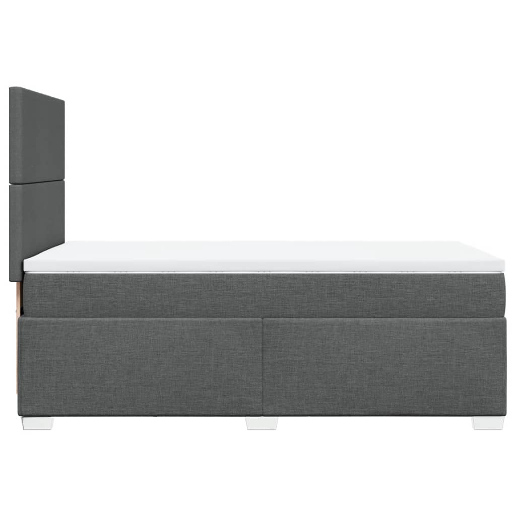 Sommier à lattes de lit avec matelas Gris foncé 90x200 cm Tissu - XIOS