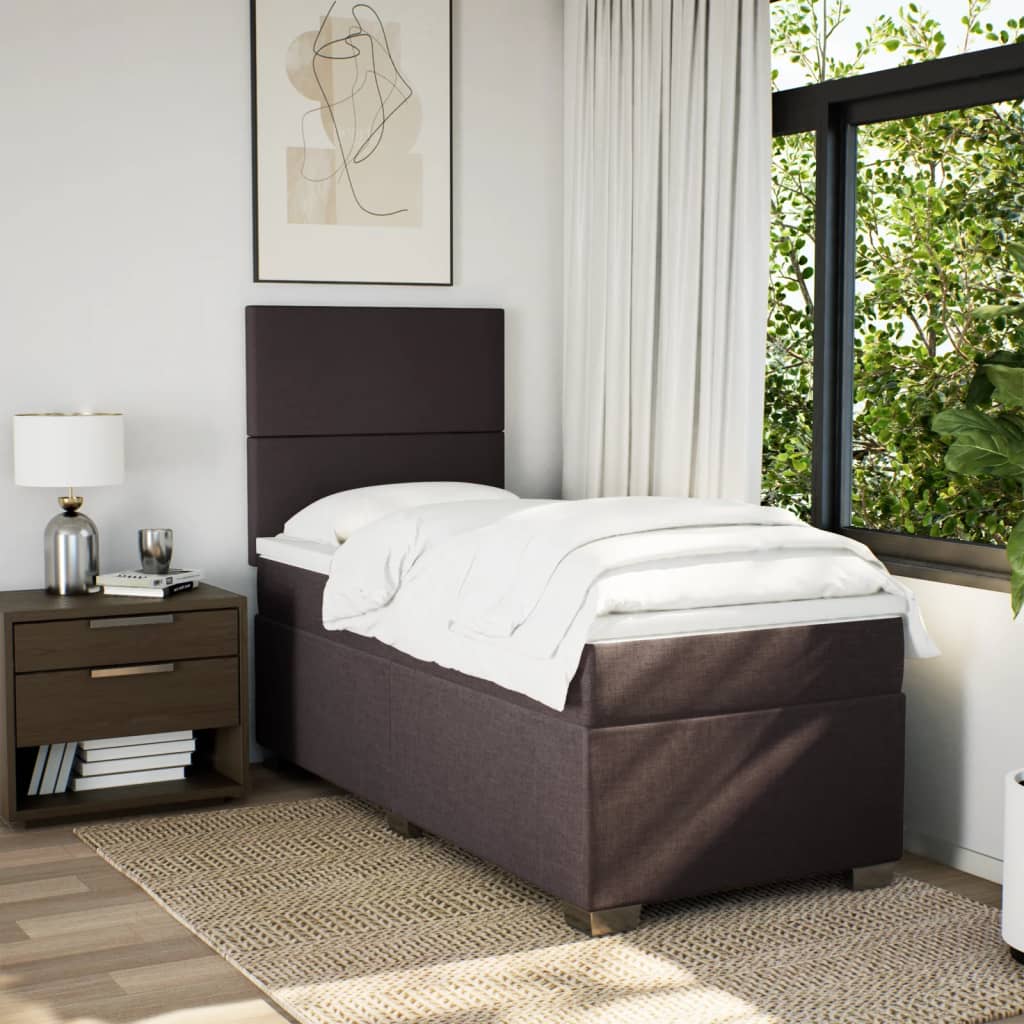 Sommier à lattes de lit avec matelas Marron foncé 90x200 cm - XIOS
