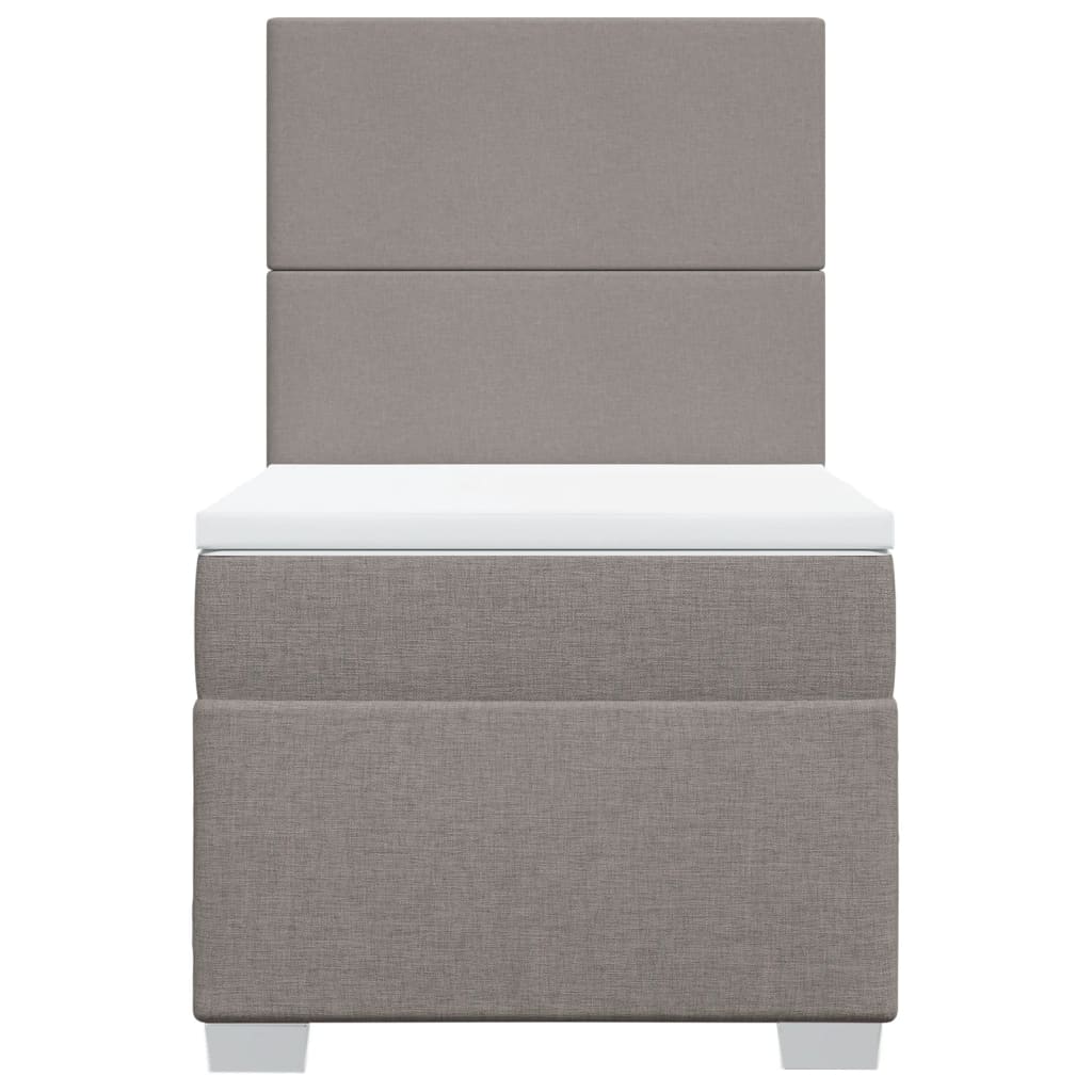 Sommier à lattes de lit avec matelas Taupe 90x200 cm Tissu - XIOS