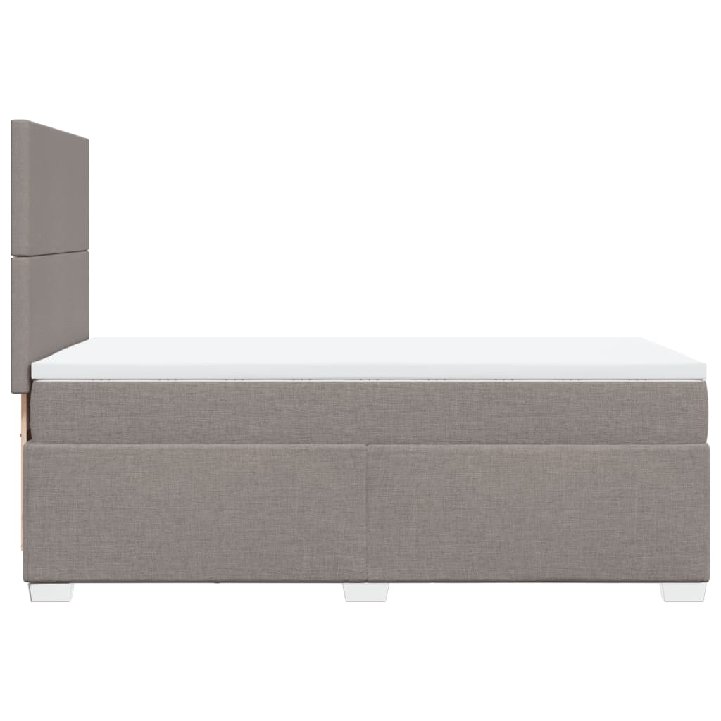Sommier à lattes de lit avec matelas Taupe 90x200 cm Tissu - XIOS