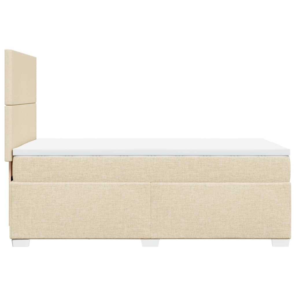 Sommier à lattes de lit avec matelas Crème 90x200 cm Tissu - XIOS
