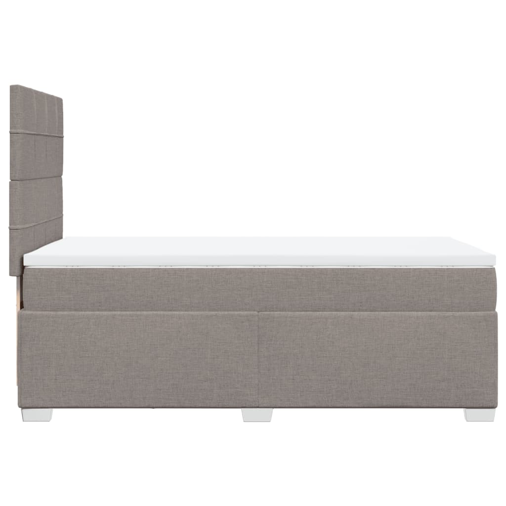 Sommier à lattes de lit avec matelas Taupe 90x200 cm Tissu - XIOS