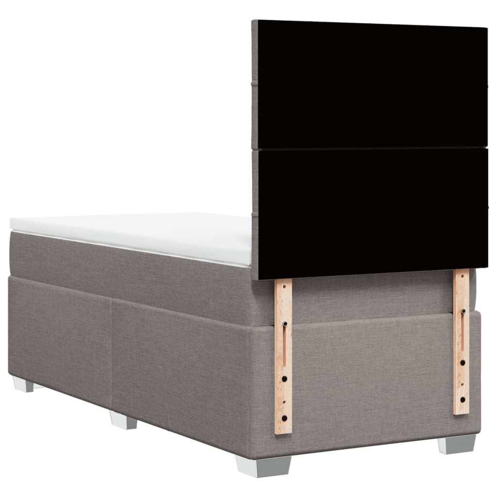 Sommier à lattes de lit avec matelas Taupe 90x200 cm Tissu - XIOS