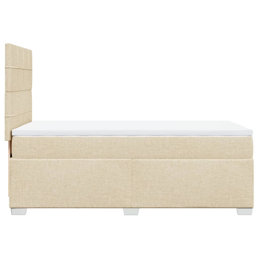 Sommier à lattes de lit avec matelas Crème 90x200 cm Tissu - XIOS