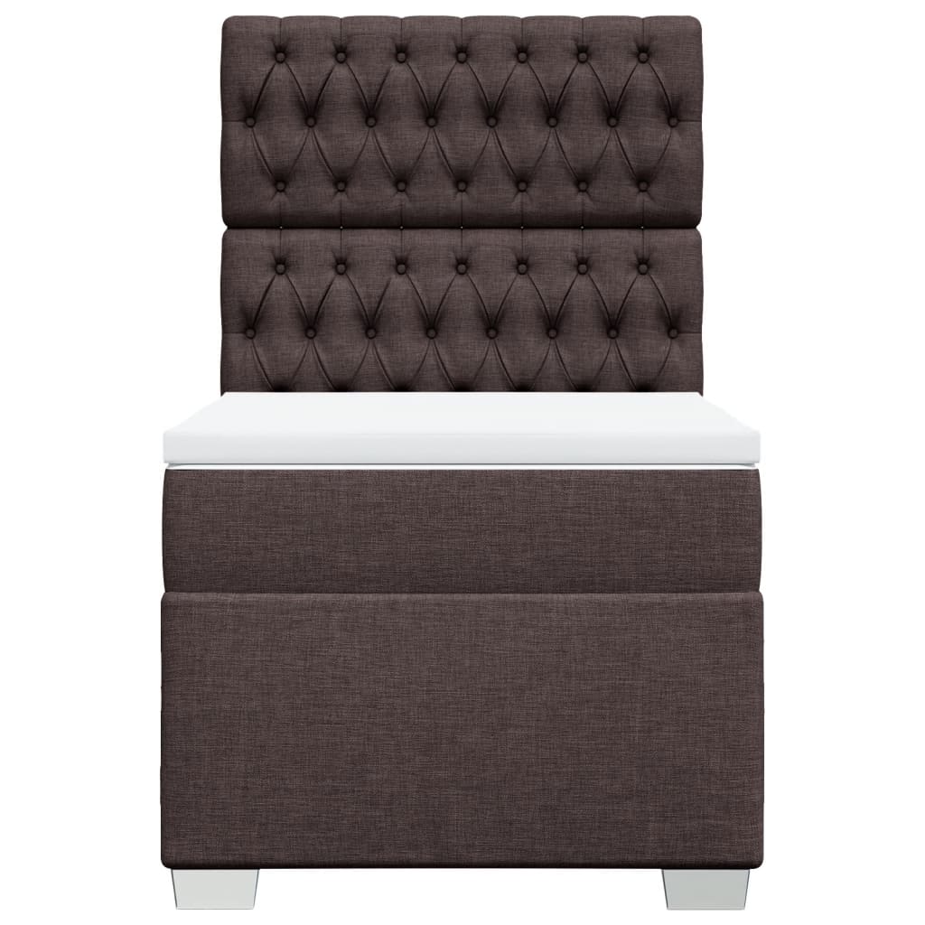 Sommier à lattes de lit avec matelas Marron foncé 90x200 cm - XIOS