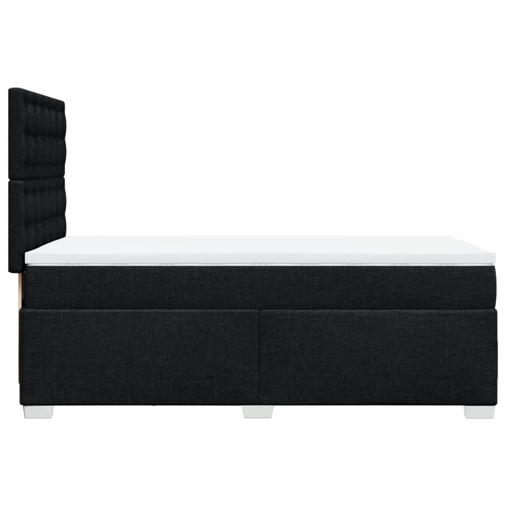 Sommier à lattes de lit avec matelas Noir 90x200 cm Tissu - XIOS