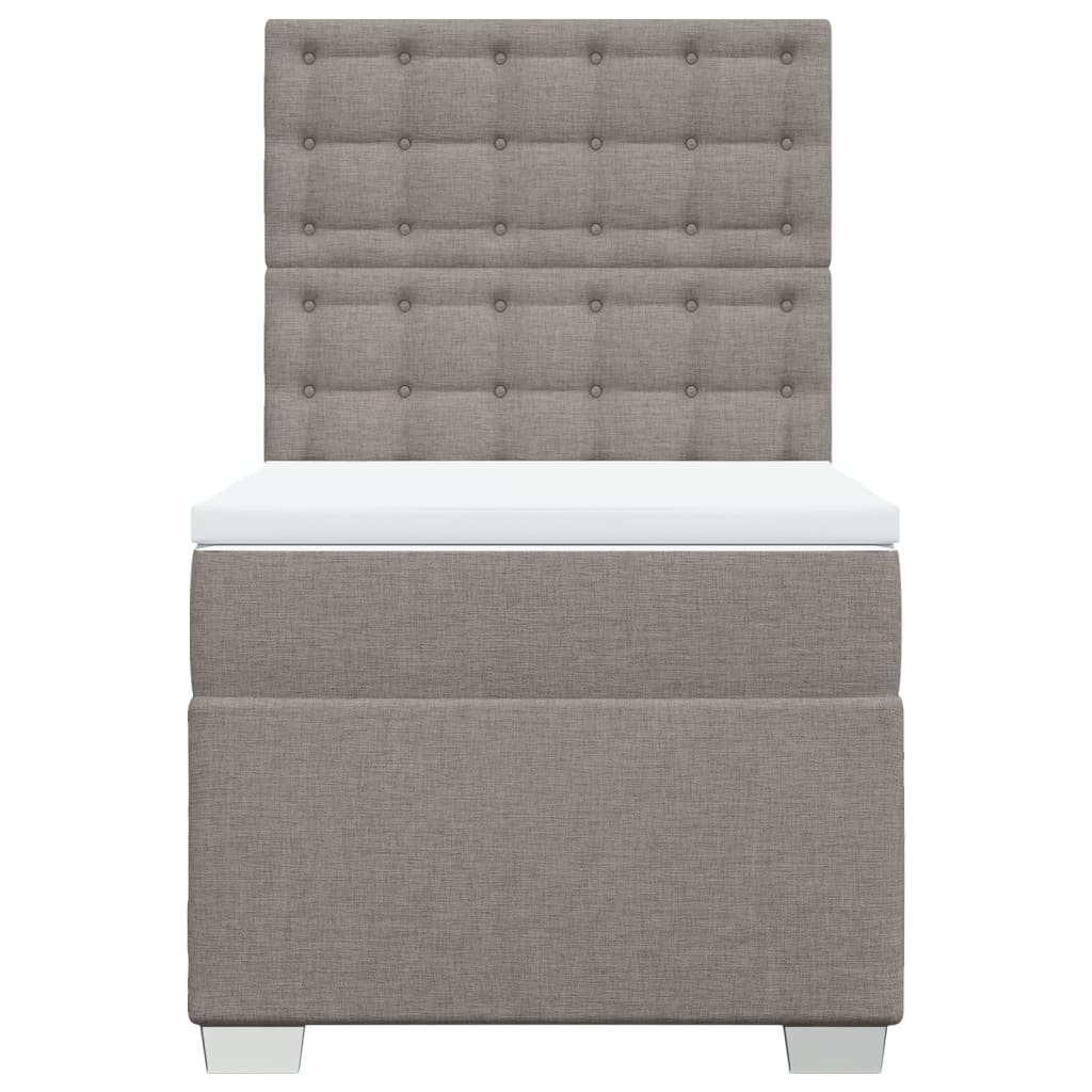 Sommier à lattes de lit avec matelas Taupe 90x200 cm Tissu - XIOS