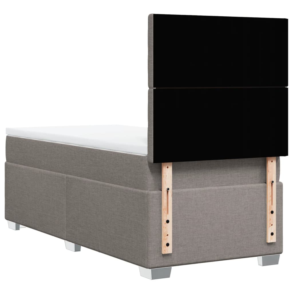 Sommier à lattes de lit avec matelas Taupe 90x200 cm Tissu - XIOS