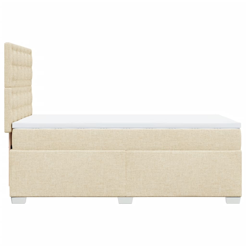 Sommier à lattes de lit avec matelas Crème 90x200 cm Tissu - XIOS