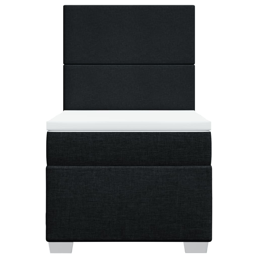 Sommier à lattes de lit avec matelas Noir 100x200 cm Tissu - XIOS