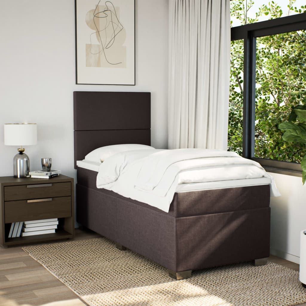 Sommier à lattes de lit avec matelas Marron foncé 100x200 cm - XIOS