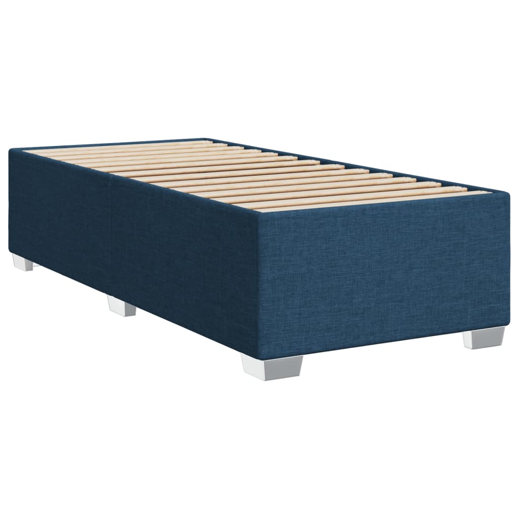 Sommier à lattes de lit avec matelas Bleu 100x200 cm Tissu - XIOS