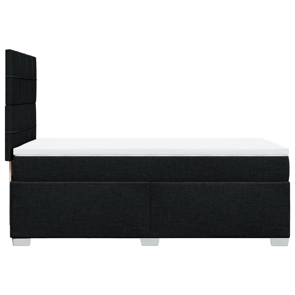Sommier à lattes de lit avec matelas Noir 100x200 cm Tissu - XIOS